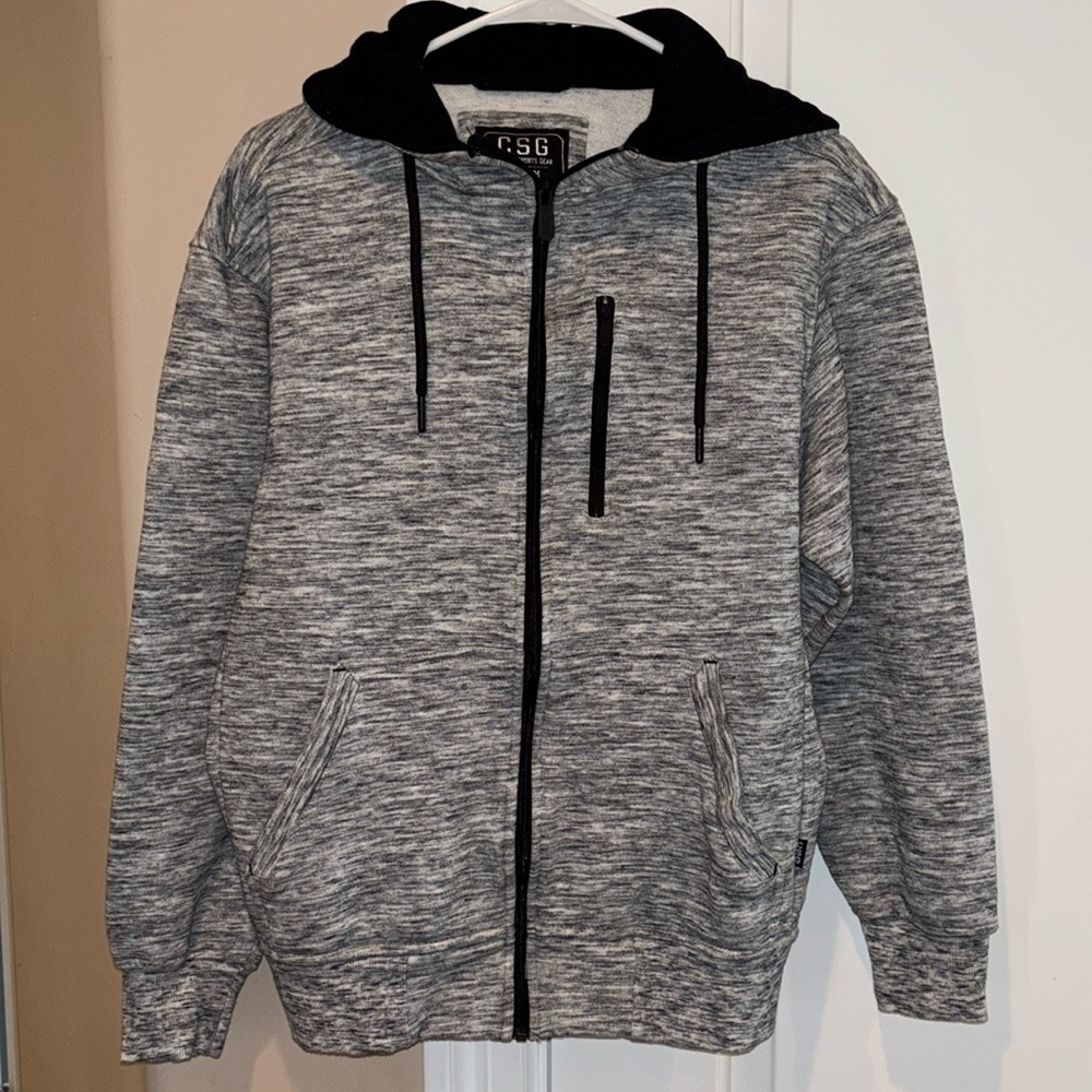 Men’s Champs Sports Gear Front Full Zip Hoodie Sweatshirt. Size Medium.
